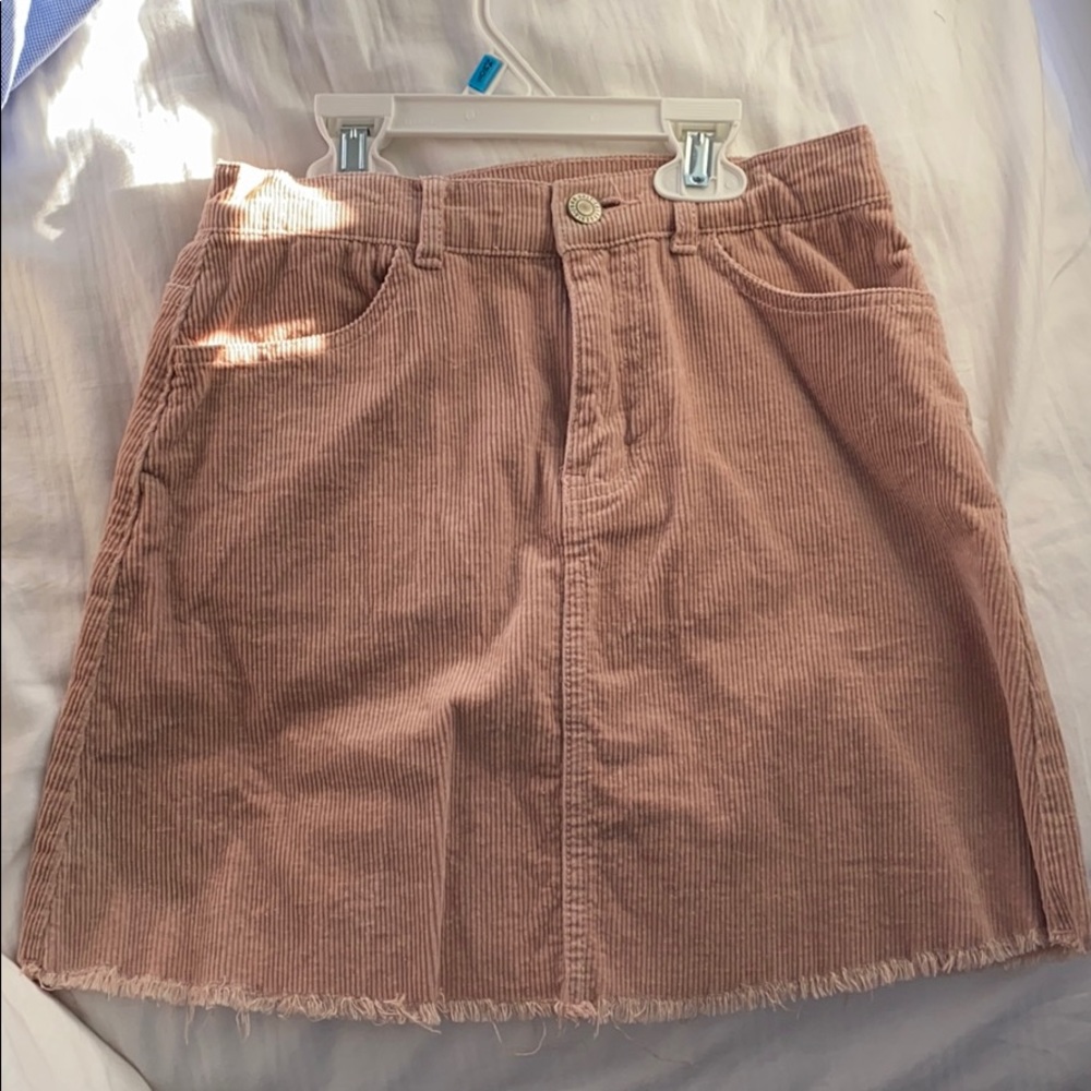 Brandy Melville light pink corduroy skirt